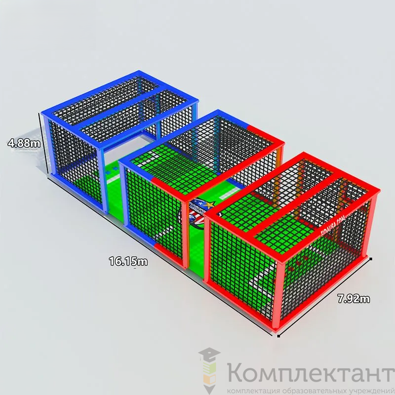 Сетчатый куб для полетов надувной 16.5х7.92х4.88