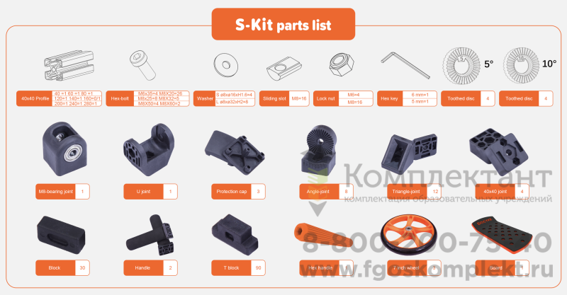 Конструктор трансформер DOCYKE S-Kit (Набор)  20 в 1