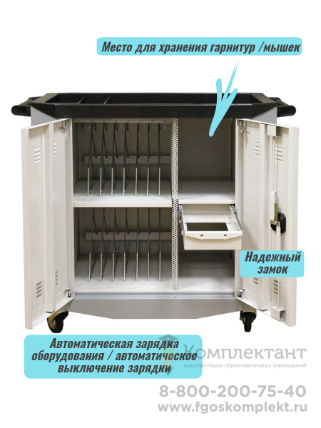 Мобильный класс МобиКласс  на базе ноутбуков 6+1 серии Карт Стандарт учит:i3/15.6/8Гб/256Гб учен:Celeron/15.6/4Гб/128Гб