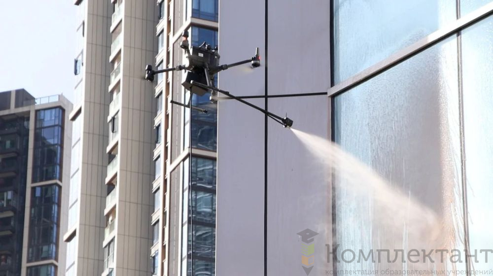 Дроны-мойщики фасадов, окон, зданий, камер: экономия 70% на клининге высоток без альпинистов в 2026!